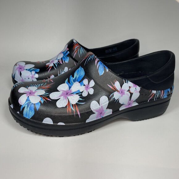 CROCS Shoes - CROCS Dual Comfort Neria Pro 2 Women Size 7 Slip On Mule Clogs Floral Pattern
